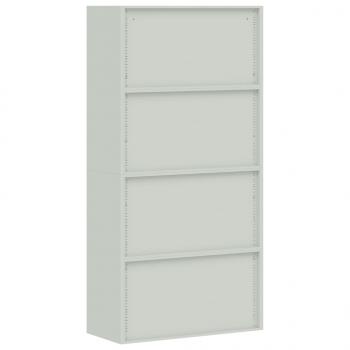 Aktenschrank Hellgrau 90x40x220 cm Stahl