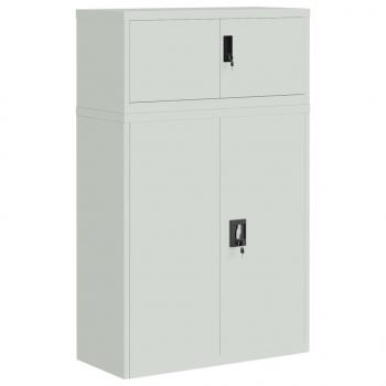 Aktenschrank Hellgrau 90x40x145 cm Stahl