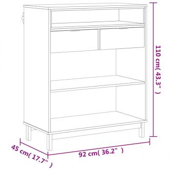 Bartisch FLAM 92x45x110 cm Massivholz Kiefer