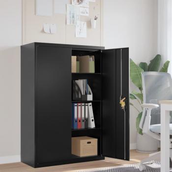 ARDEBO.de - Aktenschrank Schwarz 90x40x140 cm Stahl