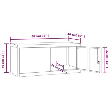 Aktenschrank Weiß 90x40x40 cm Stahl