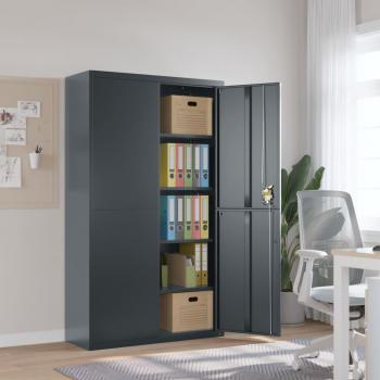 ARDEBO.de - Aktenschrank Anthrazit 105x40x180 cm Stahl