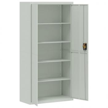 Aktenschrank Hellgrau 90x40x180 cm Stahl