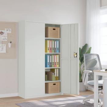 ARDEBO.de - Aktenschrank Hellgrau 105x40x180 cm Stahl