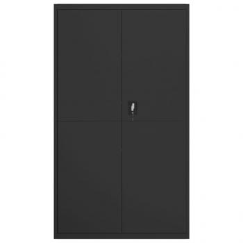 Aktenschrank Schwarz 105x40x180 cm Stahl