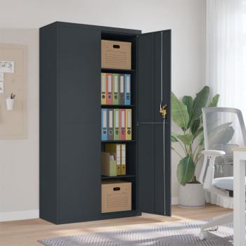 ARDEBO.de - Aktenschrank Anthrazit 90x40x180 cm Stahl