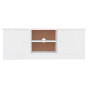 TV-Schrank ALTA Weiß 112x35x41 cm Massivholz Kiefer