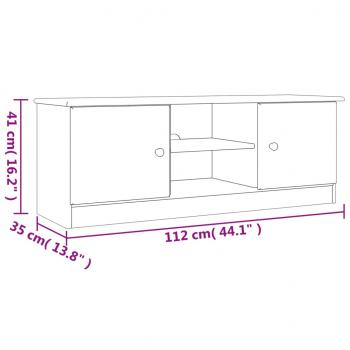 TV-Schrank ALTA 112x35x41 cm Massivholz Kiefer