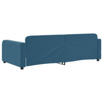 Tagesbett Blau 90x200 cm Samt