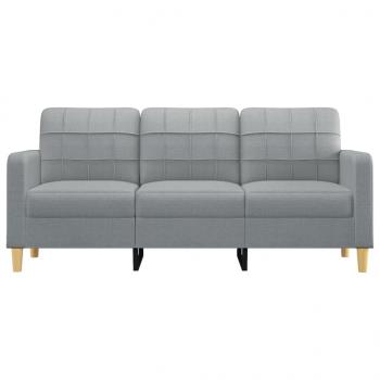 3-Sitzer-Sofa Hellgrau 180 cm Stoff