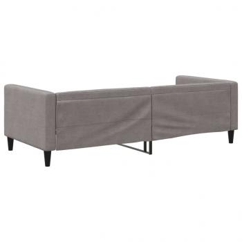 Tagesbett Taupe 90x200 cm Stoff