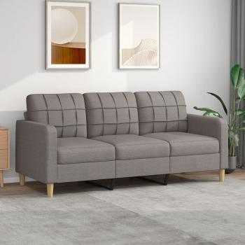 ARDEBO.de - 3-Sitzer-Sofa Taupe 180 cm Stoff