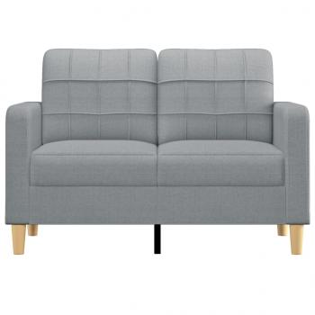 2-Sitzer-Sofa Hellgrau 120 cm Stoff