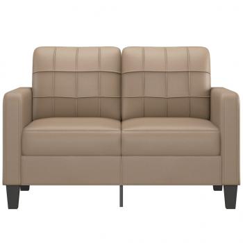 2-Sitzer-Sofa Cappuccino-Braun 120 cm Kunstleder