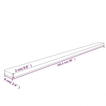 Kantenschoner Gelb & Schwarz 6x2x101,5 cm PU