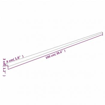 Kantenschoner 2 Stk. Gelb & Schwarz 4x3x100 cm PU