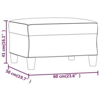 Fußhocker Hellgrau 60x50x41 cm Mikrofasergewebe