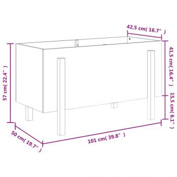 Hochbeet 101x50x57 cm Massivholz Douglasie