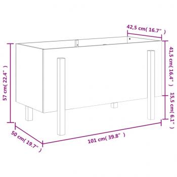 Hochbeet Schwarz 101x50x57 cm Massivholz Kiefer