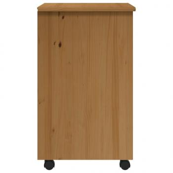 Rollschrank mit Schubladen MOSS Honigbraun Massivholz Kiefer