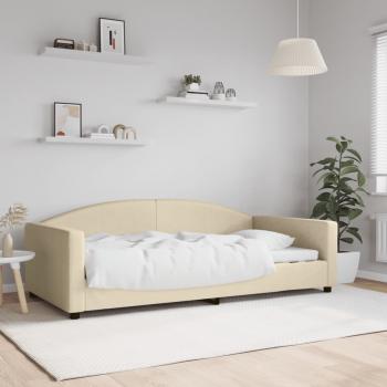 ARDEBO.de - Tagesbett Creme 100x200 cm Stoff