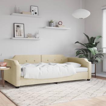 ARDEBO.de - Tagesbett Creme 90x200 cm Stoff