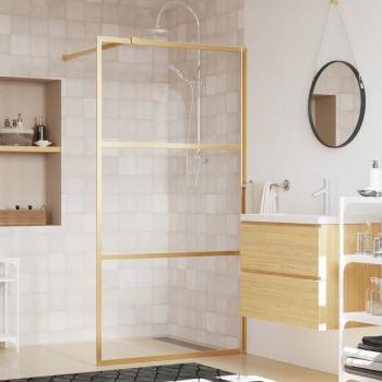 ARDEBO.de - Duschwand für Begehbare Dusche ESG Klarglas Golden 115x195cm