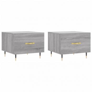 Couchtische 2 Stk. Grau Sonoma 50x50x40 cm Holzwerkstoff