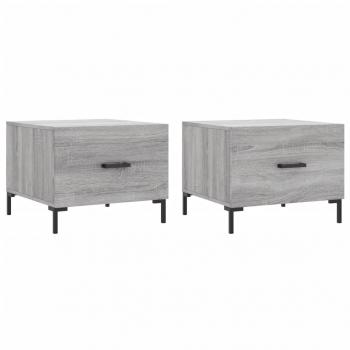 Couchtische 2 Stk. Grau Sonoma 50x50x40 cm Holzwerkstoff