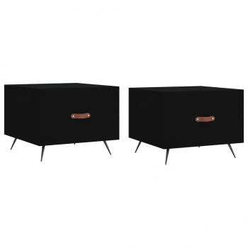 Couchtische 2 Stk. Schwarz 50x50x40 cm Holzwerkstoff