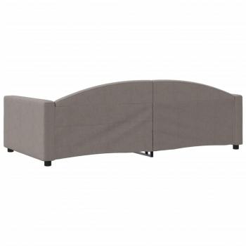 Tagesbett Taupe 100x200 cm Stoff