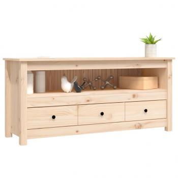 TV-Schrank 114x35x52 cm Massivholz Kiefer