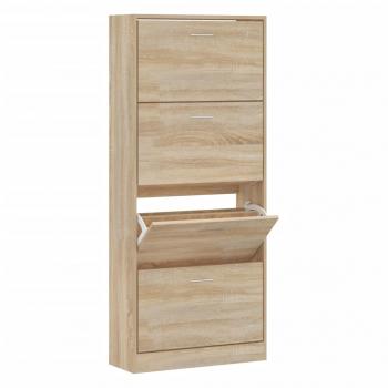 Schuhschrank Sonoma-Eiche 63x24x147 cm Holzwerkstoff