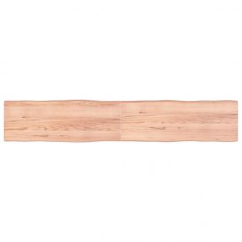 ARDEBO.de - Tischplatte 220x40x(2-4) cm Massivholz Behandelt Baumkante