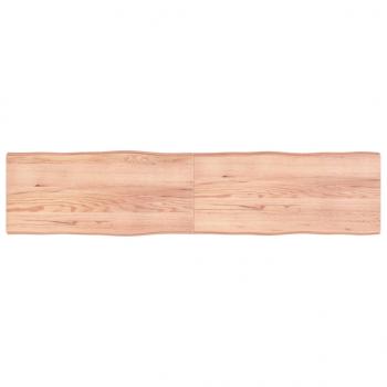 ARDEBO.de - Tischplatte 220x50x(2-6) cm Massivholz Behandelt Baumkante