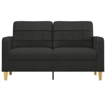 2-Sitzer-Sofa Schwarz 140 cm Stoff