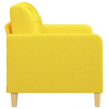 2-Sitzer-Sofa Hellgelb 120 cm Stoff