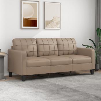 ARDEBO.de - 3-Sitzer-Sofa Cappuccino-Braun 180 cm Kunstleder