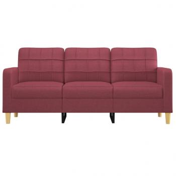 3-Sitzer-Sofa Weinrot 180 cm Stoff