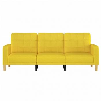 3-Sitzer-Sofa Hellgelb 180 cm Stoff