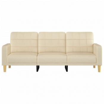 3-Sitzer-Sofa Creme 180 cm Stoff