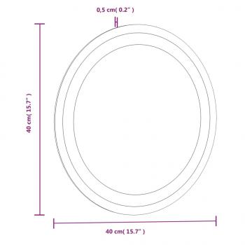 LED-Badspiegel 40 cm Rund