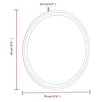 LED-Badspiegel 70 cm Rund