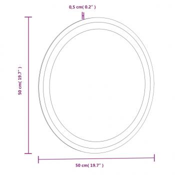 LED-Badspiegel 50 cm Rund