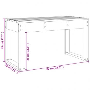 Gartenbank 80x38x45 cm Massivholz Douglasie