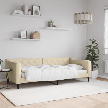 ARDEBO.de - Tagesbett Creme 90x200 cm Stoff