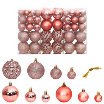 ARDEBO.de - Weihnachtskugeln 100 Stk. Rosa und Rose 3 / 4 / 6 cm