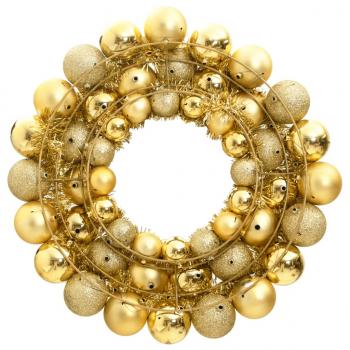 Weihnachtskranz Golden 45 cm Polystyrol