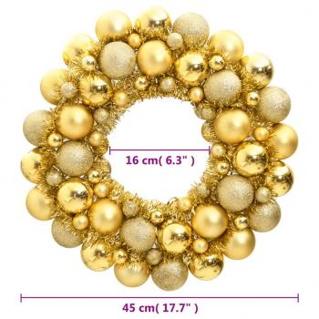 Weihnachtskranz Golden 45 cm Polystyrol