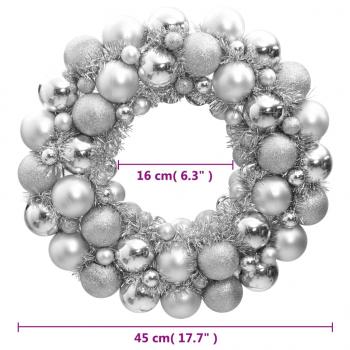 Weihnachtskranz Silbern 45 cm Polystyrol